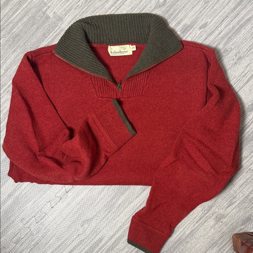 Irelandseye Wool Quarter-Zip Sweater XXL